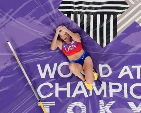 The American vaulter claims 3rd world championship pole vault championship in thrilling Japanese competition