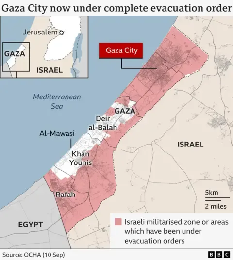 Thousands Palestinians Escape as Military Forces Move Further into Gaza City