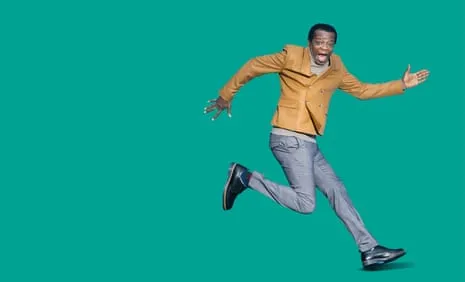 Standup Star Stephen K Amos: ‘My Feet Are a Disaster’ Plus They’re Connected to the Skinniest Limbs Anyone Has Seen.